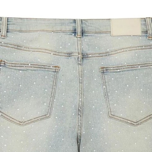 Short en jean pour homme avec strass, respirant, confortable, décontracté, haute qualité, prix abordable, pour adultes, en toile unie, vente en gros OEM - Product Image 3