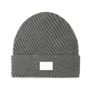 Gorros de Invierno de Alta Calidad, Gorro de Punto Liso Promocional con Logotipo Personalizado OEM, Gorros de Punto Plegables - Product Image 4