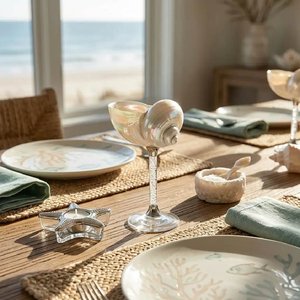 Copa de cóctel pequeña de concha marina, artesanía en cristal, copas de vino de concha marina, decoración única con temática oceánica - Product Image 6