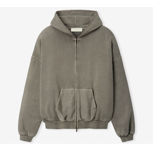 Sweat à capuche zippé pour homme 100% coton, coupe classique, décontracté, pour l'hiver, avec poches - Product Image 4