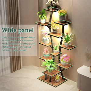 <b>Vase</b> Shape Indoor Plant <b>Stand</b> with Grow Lights Metal Flower Holder Rack for Indoor Plants - Product Image 2