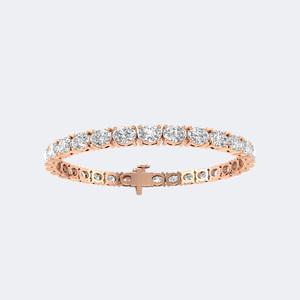 9.30CTW Oval Lab Grown Diamond Tennis Bracelet <b>Gold</b> VVS2 EF Color Oval Shape Brilliant Cut Prong <b>Set</b> Fine Jewelry Luxury - Product Image 3