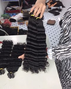 Cheveux brésiliens de vague profonde 3 faisceaux de cheveux humains 300g 10A 100% paquets de cheveux brésiliens vierges non traités de vague profonde avec frontal - Product Image 5