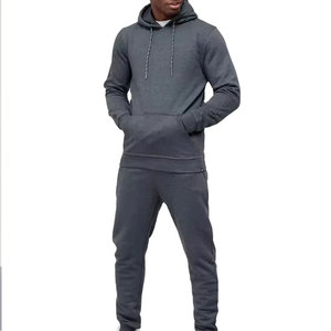 Custom Branded Logo High Quality Uk Size Blank 70% Cotton 30% <b>Polyester</b> <b>Hoodie</b> and Sweat Pant Jogger Set Mens Slim Fit Tracksuit - Product Image 3