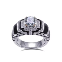 Bague en or massif 18 carats, bijoux fins, bagues pour hommes, cadeau d'anniversaire de luxe, style tendance, diamant de laboratoire coloré