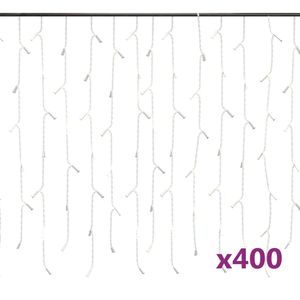 393.7 bianca fredda a LED 400 \ "luci Decorative per ghiaccioli da tenda con 8 funzioni - Product Image 2