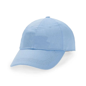 Casquette de baseball bleu clair à 6 panneaux, boucle métallique réglable, unisexe, décontractée, en sergé - Product Image 5