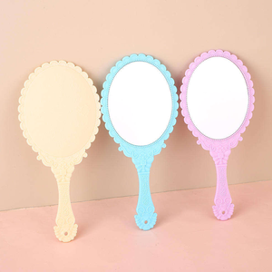 Espejo de Maquillaje Plegable de Mano con Logotipo Personalizado al por Mayor, Espejo de Vanidad Ovalado Plateado de Marca Privada - Product Image 3