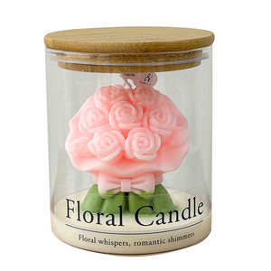 Bougie créative en forme de fleur dans un bocal en verre, fabriquée à la main en cire de soja, cadeau de mariage, décoration romantique, décoration de fête, décoration de la maison, anniversaire, Thanksgiving, bars - Product Image 3