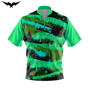 เสื้อโบว์ลิ่งผู้ชายแบบสั่งทำขายส่ง เสื้อโบว์ลิ่งซิปพิมพ์ลายแบบซับลิเมชั่น เสื้อโบว์ลิ่งยูนิเซ็กส์สไตล์เรโทร - Product Image 1