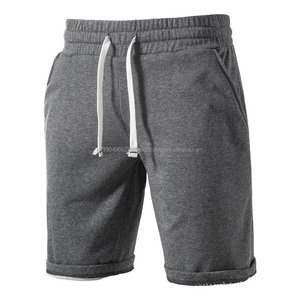 Short de survêtement avec logo personnalisé pour hommes Short de sport respirant 100% coton Short noir - Product Image 6
