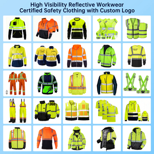 Gilet de sécurité réfléchissant et chemise haute visibilité personnalisables avec logo pour la protection routière, la construction et le contrôle du trafic – Vêtements de travail - Product Image 5