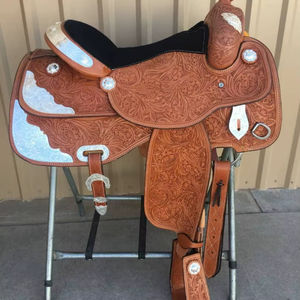 Silla de Montar Inglesa de Diseño OEM, Cuero Puro de la Mejor Calidad, Silla de Montar Inglesa para Carreras de Caballos, Absorbente de Sudor, Ecológica - Product Image 1