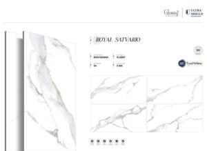 กระเบื้องพอร์ซเลนขนาดใหญ่ เกรดพรีเมียม ผิวมันเงา ขนาด 800x1600 1200x1800 750x1500 มม. สำหรับงานสถาปัตยกรรม - Product Image 3