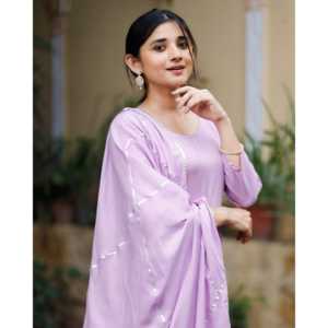 Conjunto de Traje de Satén Morado Iris Liliac - Talla XS - Product Image 6