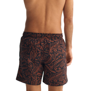 Short de bain pour homme de créateur - Collection été tendance, séchage rapide, respirant, coupe-vent, micro-extensible, imprimé par sublimation, 100% coton - Product Image 4
