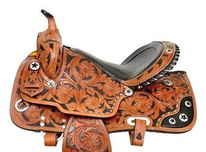 Designer de selle de dressage en cuir véritable de haute qualité usiné à la main Style occidental pour les courses de chevaux anglaises directement de l'Inde - Product Image 5