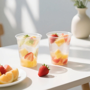 Gobelets jetables transparents en PET/PLA de 16 oz, lot de 50, anti-fuite, biodégradables, pour boissons froides et chaudes, soda, mariage, fête, sans BPA - Product Image 1