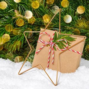 Golden Color Wired <b>Star</b> Decorative Christmas Tree <b>Hanging</b> Ornaments Supplies in Wholesale Price - Product Image 4