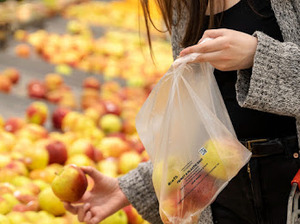 PBAT PE Food Grade Flexo Printed Heat Seal Biodegradable <b>Compostable</b> Grocery <b>Bags</b> UKHI Brand Haryana Custom - Product Image 3