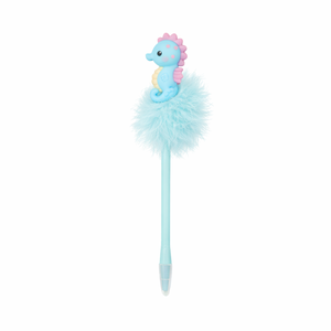 Excelente Bolígrafo Luminoso de Plástico Azul/Negro de 0.7mm con Diseño de Caballito de Mar, Novedoso, Ideal para Regalo, Fiesta o Oficina - Product Image 1