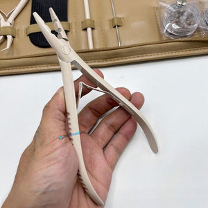 Professional High Quality Hair <b>Extension</b> Tool Kit Durable Stainless Steel Nude Micro <b>Beads</b> Thread Scissor Hair Gripper Pliers - Product Image 2