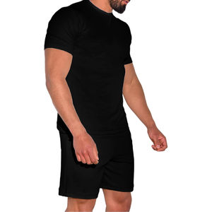 T-shirt à capuche décontracté pour homme avec logo personnalisé, coupe régulière, short en coton imprimé pour la course hivernale, ensembles d'été pour homme, service OEM - Product Image 6
