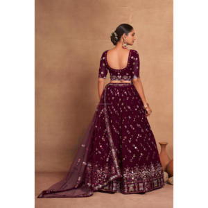Hermoso diseñador de estilo Bollywood Fancy Lehenga y Choli con Dupatta bordada para bodas y fiestas de adultos. - Product Image 6