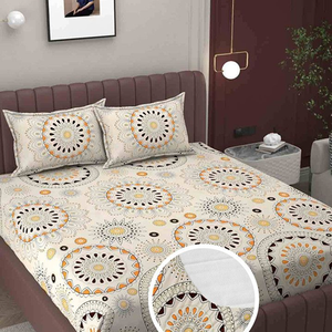 Parure de lit imprimée 4 pièces, drap de lit doux, couvre-lit de mariage, drap-housse pour matelas, tailles double, grand lit, très grand lit - Product Image 1