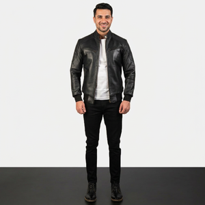 Chaqueta de cuero genuino para hombre, estilo nuevo, cuello alto, transpirable, abrigo cálido de invierno para hombre, venta al por mayor - Product Image 3