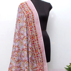 Women 100% Cotton Hand Block Print <b>Sarong</b> Floral Beach <b>Wrap</b> Lightweight Pareo Summer Cover Up Shawl. - Product Image 1