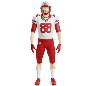 Nuevo Diseño de Uniforme Deportivo de Compresión de Talla Grande, Conjunto de Camiseta y Pantalones Cortos, Uniforme de Fútbol Americano, Precio al por Mayor, Conjuntos Estampados - Product Image 5