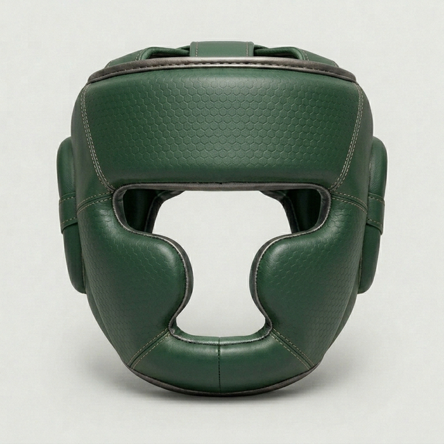 Customizable Boxing MMA Headgear Leather Head Guard Full Face Protection Breathable Design for Martial Arts Training 2026