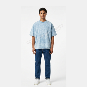 Camiseta de algodón pesado con lavado ácido 2026 en oferta, camiseta lisa de algodón para ropa urbana, camisetas personalizadas con lavado ácido - Product Image 6