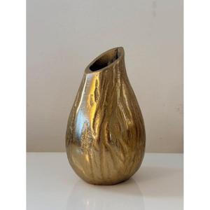 Modern Handmade Gold Flower <b>Vase</b> Wedding Decor Tabletop Decorative Flower Pot Artistic Design <b>Unique</b> <b>Vases</b> Home Decoration - Product Image 1