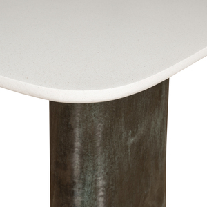 Table à manger rectangulaire minimaliste avec plateau en terrazzo et pieds en céramique, meubles de salle à manger écologiques, imperméables, modernes et stables pour hôtel - Product Image 4