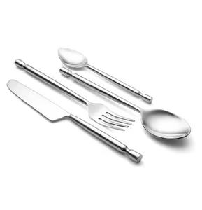 Ensemble de couverts contemporains en acier inoxydable, élégants pour restaurant, pour la table - Product Image 5