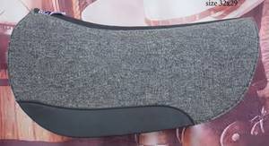 Tapis de selle d'équitation western polyvalent en cuir de vachette avec extérieur en coton et doublure en feutre non tissé, garniture marron pour l'équitation - Product Image 1