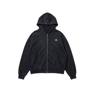 Sudaderas con capucha de algodón lavado para hombre, sudadera con capucha con cremallera, estilo urbano, personalizables, fabricación a granel - Product Image 4