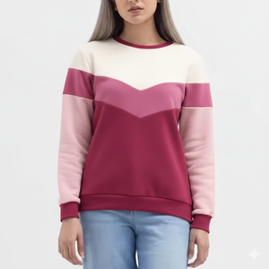 Ladies Printed Knitted Oversized Sweatshirt Warm Winter Casual Soft Long Sleeve Relaxed Fit Fashion Street <b>Top</b> <b>Mock</b> <b>Neck</b> Front - Product Image 1