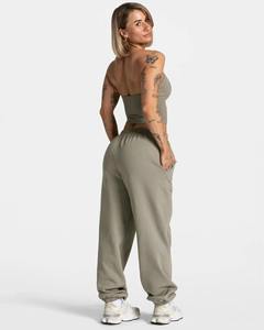 Women's Mid <b>Waist</b> Harem Pants Ankle-Length Solid Color <b>Elastic</b> <b>Waist</b> Loose Fit Casual Style Terry Fabric Autumn Wear - Product Image 6