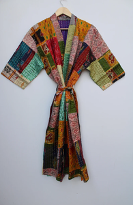Bata de Kimono con Estampado Digital de Dibujos Animados para Mujer, Suave y Transpirable, de Algodón, para Verano, Hecha a Mano, ODM, Cuello en V, Cintura Elástica, Larga - Product Image 6