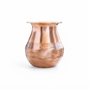 Pot en laiton artisanal, récipient traditionnel indien pour la Pooja, décoration de temple domestique, cérémonie de Puja, rituel de mariage, cadeau spirituel - Product Image 1