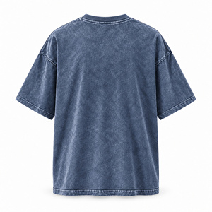 T-shirt décontracté pour homme, coupe ample, col rond, manches courtes, style vintage délavé, streetwear - Product Image 2