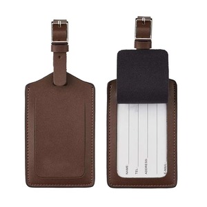 Bulk Supplying Genuine Leather Travel ID Tags Privacy Cover Design High-End Leather <b>Suitcase</b> Accessories LTG-0308 - Product Image 3