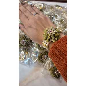 Stunning Traditional Elaichi White Beaded <b>Bracelet</b> for Bride Women Indian <b>Pakistan</b> Wedding Haldi Festival Accessories Wholesale - Product Image 1