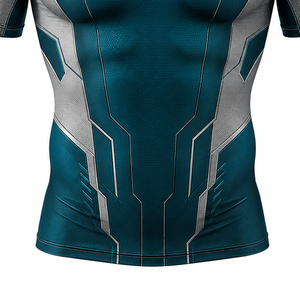 T-shirt de compression athlétique pour homme, séchage rapide, performance, sous-vêtement technique, gym, entraînement, course à pied, extensible, sportswear - Product Image 4