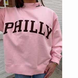 Philly Custom Greek Apparel <b>Mock</b> <b>Neck</b> Crew <b>Neck</b> Sweatshirt Sorority Fraternity Chenille Patch Cotton Fleece Men Women Youth - Product Image 5