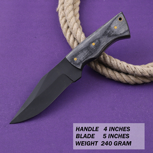 Cuchillo de Pescador Nórdico de Acero al Carbono con Recubrimiento en Polvo, Hoja Fija de Punta Caída, Grado Industrial, Mango de Madera Pakka, OEM Personalizado - Product Image 2