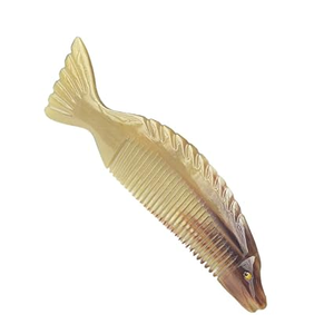 Peigne à cheveux en corne de buffle artisanal, antistatique, à dents larges et lisses, accessoire de toilettage pour barbe et cheveux, artisanat naturel - Product Image 1